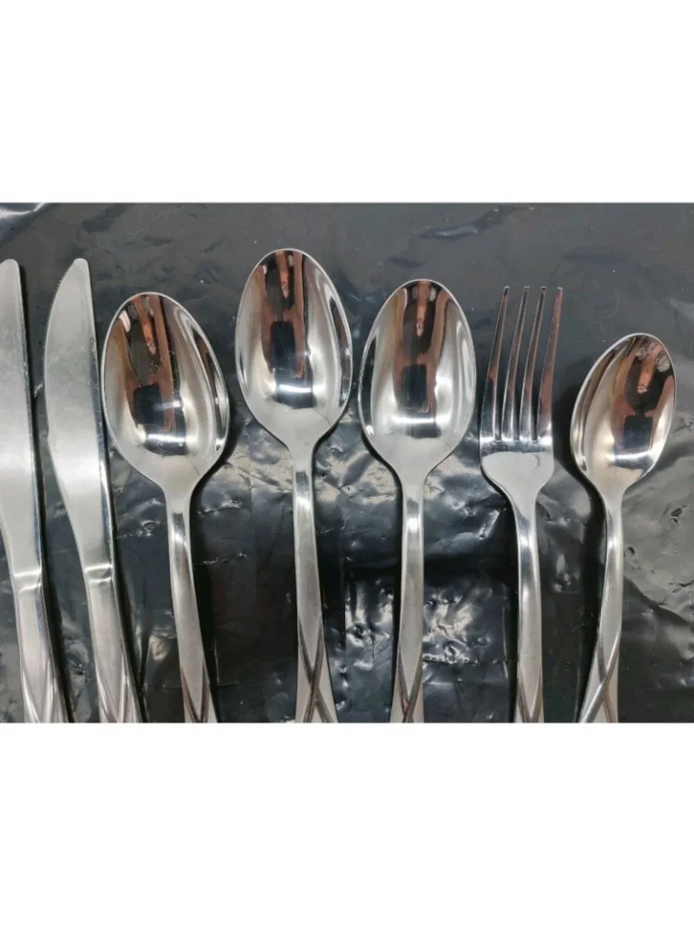 Cambridge Heather Sand Flatware Silverware Spoons Forks Knife Lot Of 8
